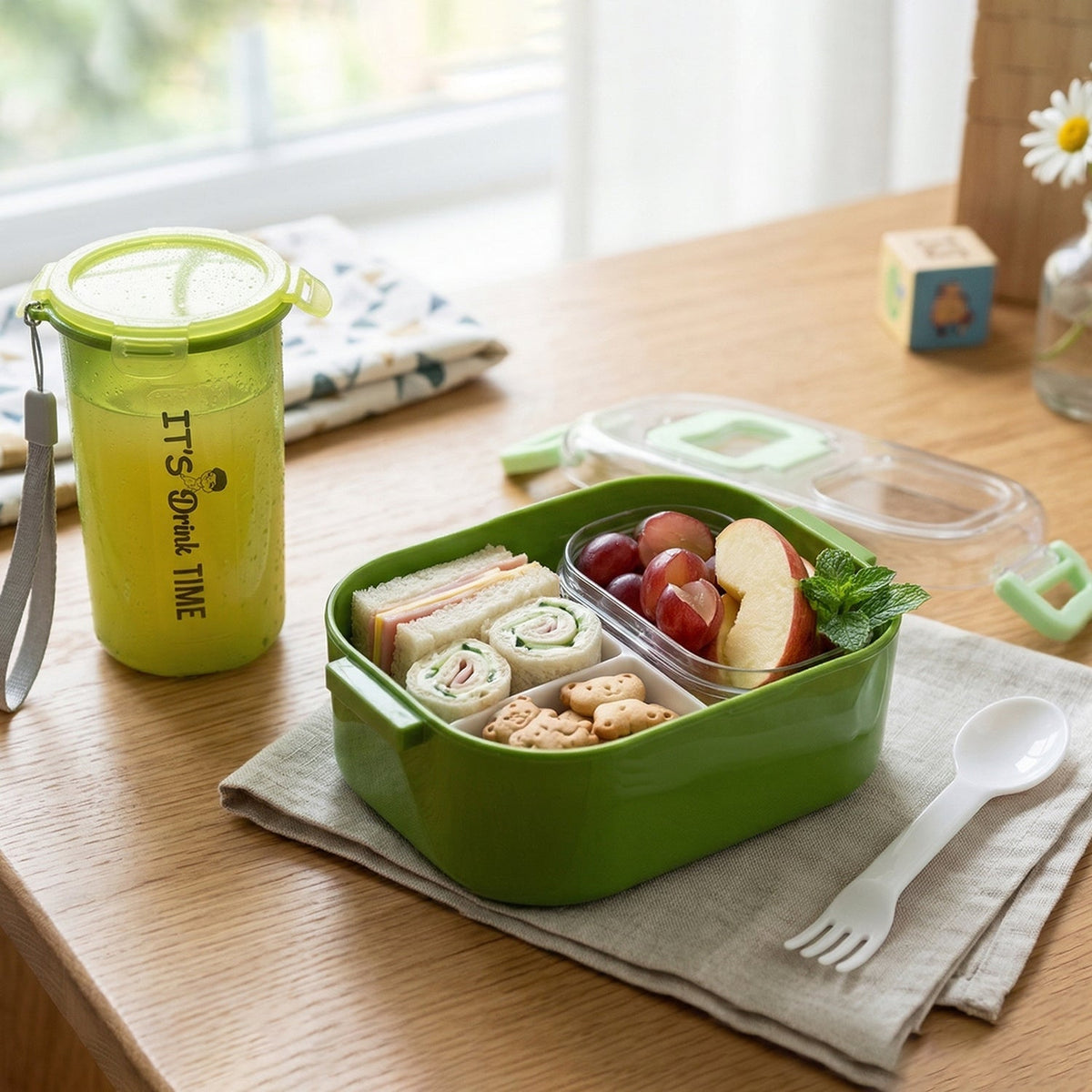 Leakproof Lunch Box set – BPA-Free with Tumbler & Cutlery – view 8