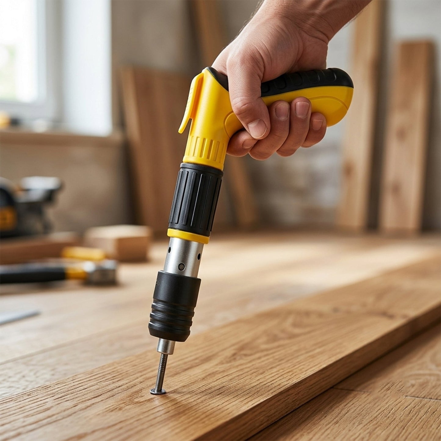 Wall fastening tool for wooden boards and panels