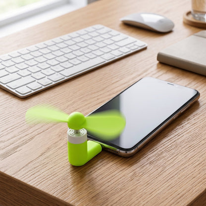 Portable USB cooling fan for phones, power banks and laptops