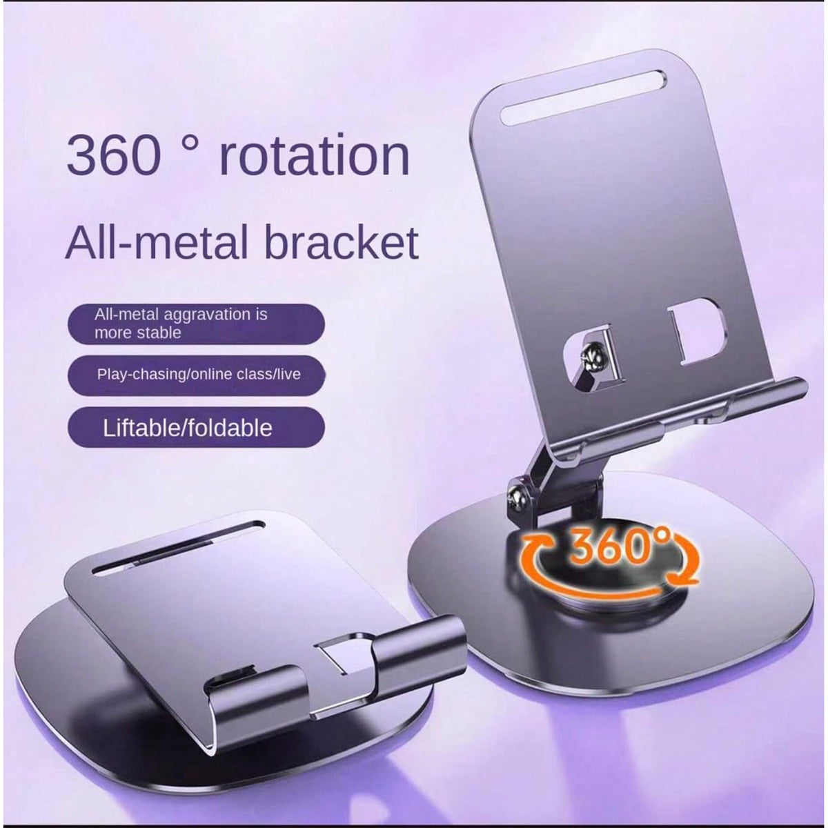 Foldable Mobile Stand – 360° Rotatable & Adjustable – close-up