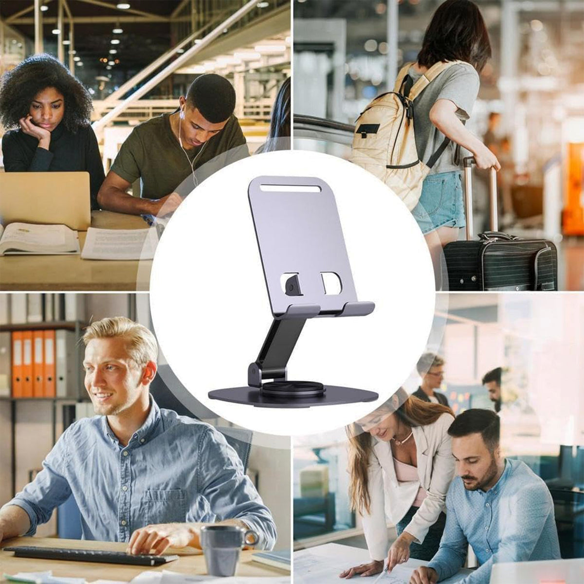 Foldable Mobile Stand – 360° Rotatable & Adjustable – detail view