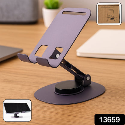Foldable Mobile Stand – 360° Rotatable & Adjustable – side view