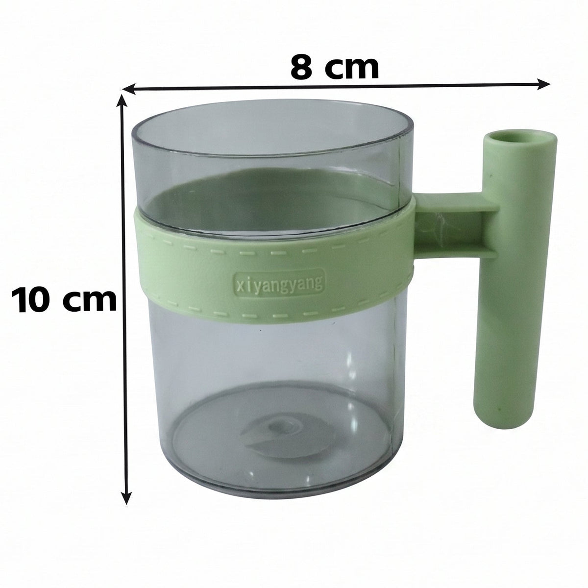 Transparent Plastic Cup with Handle Reusable Water Tea – view 6