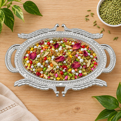 Mukhwas Serving Tray – Elegant Dry Fruit & Candy Plate