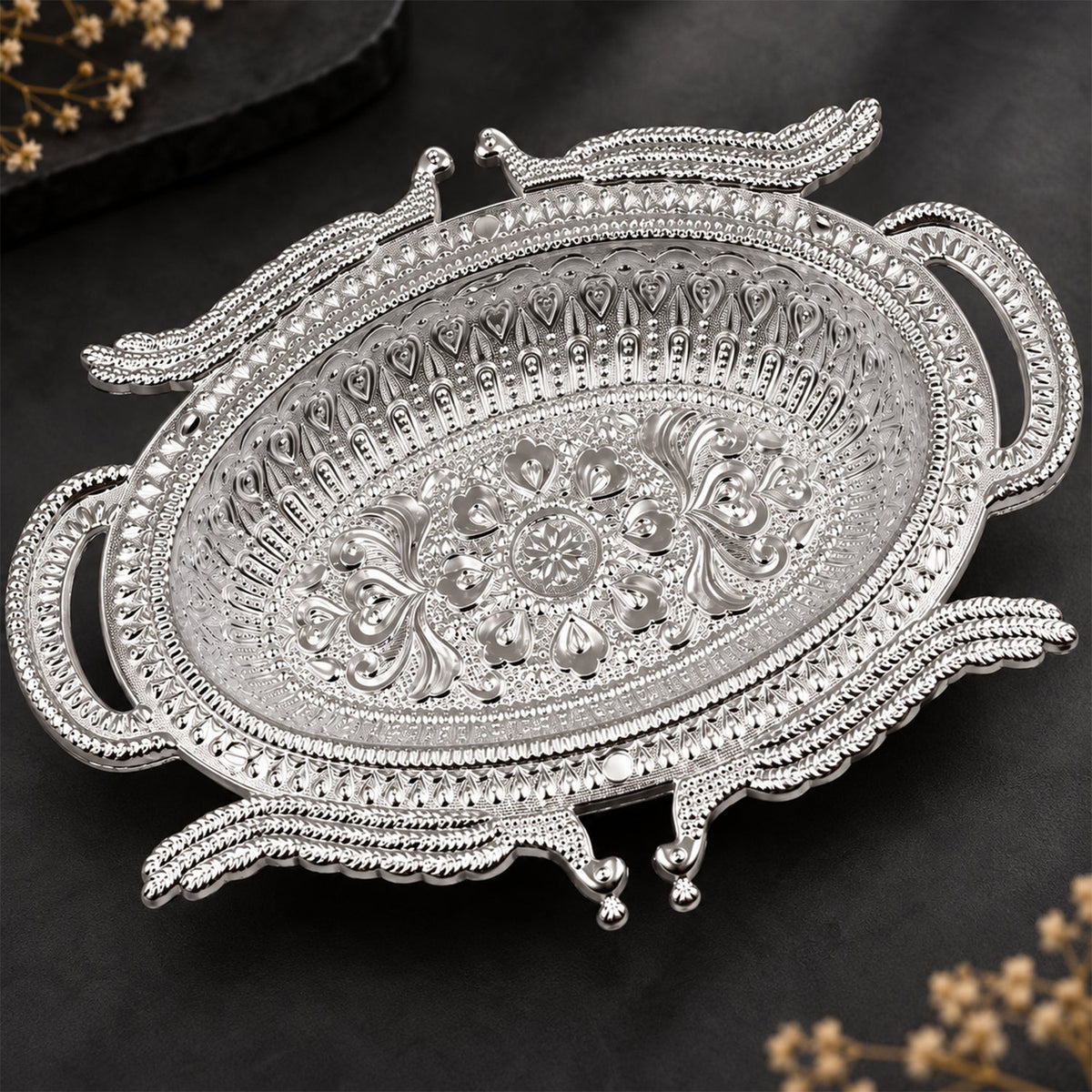 Mukhwas Serving Tray – Elegant Dry Fruit & Candy Plate – view 6