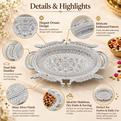 Mukhwas Serving Tray – Elegant Dry Fruit & Candy Plate – view 7