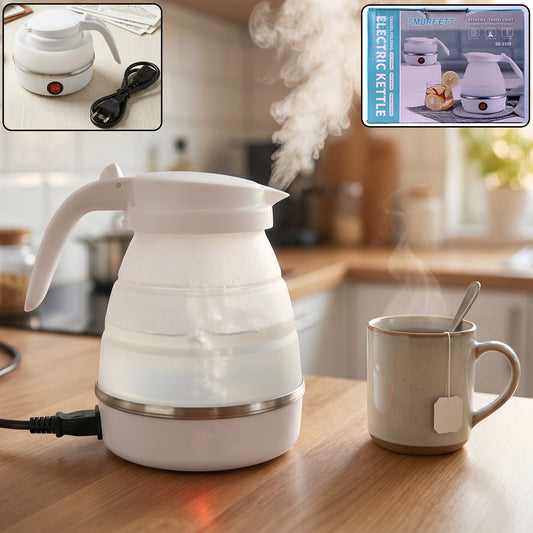 Collapsible Travel Electric Kettle 600ml Foldable Silicone