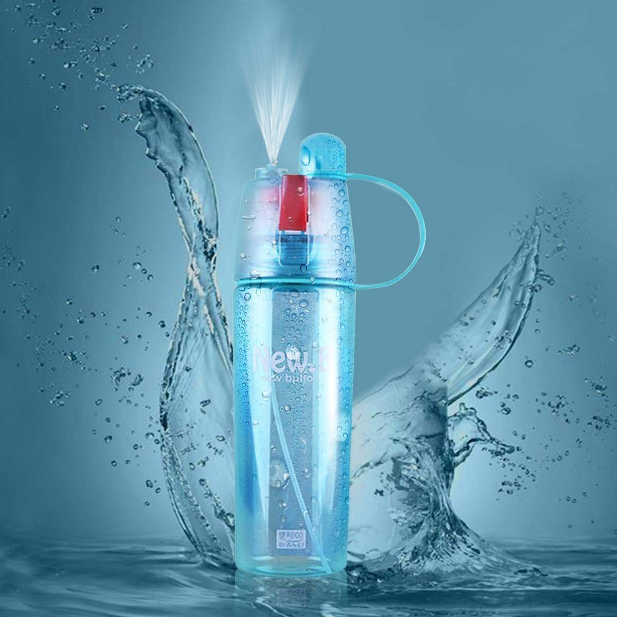 Spray Water Bottle – 600ML BPA-Free for Hydration – side view