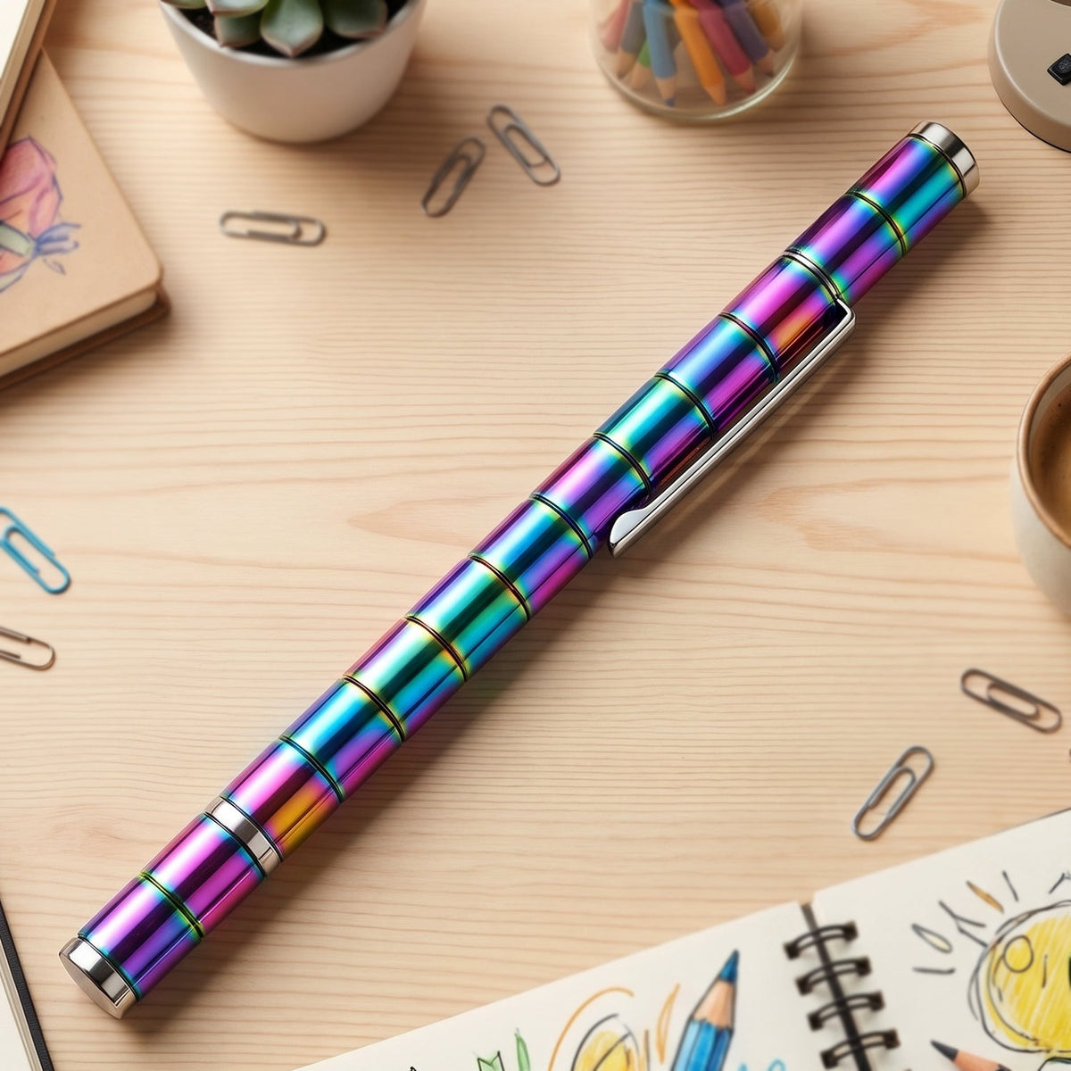 Magnetic Pen – Fidget Spinner & Stress Relief Metal Pen – detail view