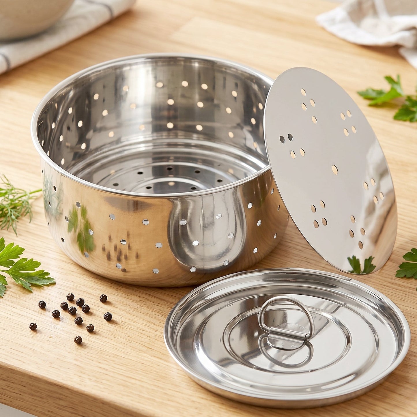 Stainless Steel Paneer Maker Mould with Lid for Cheese and Tofu Press (1 Pc) view 7