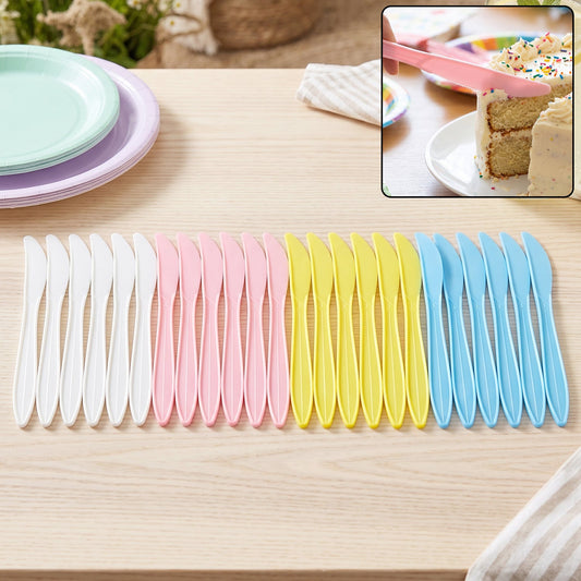 Reusable Multicolor Plastic Dessert Knife set
