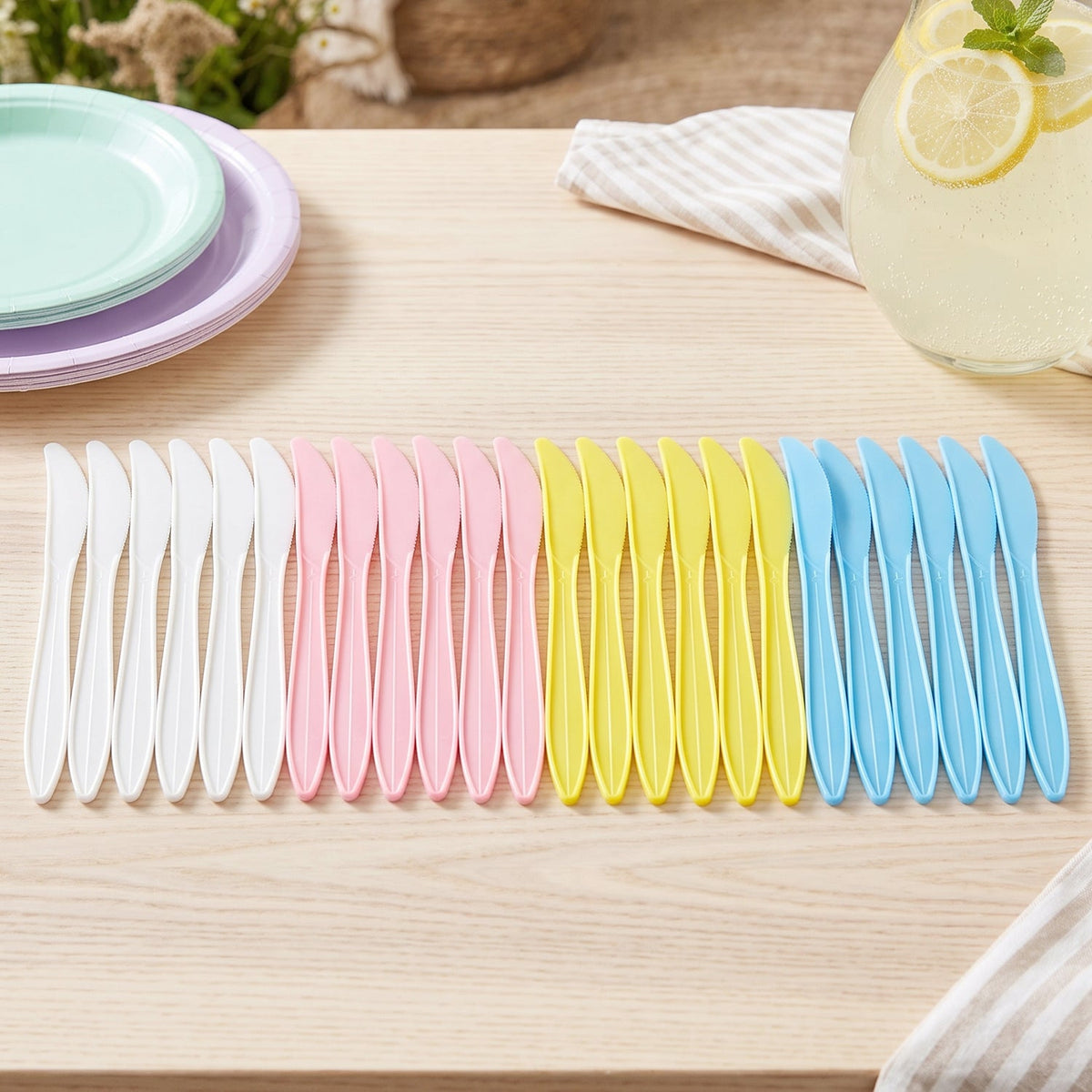 Reusable Multicolor Plastic Dessert Knife set – view 8