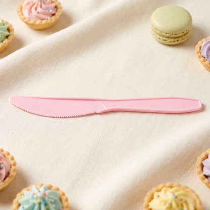 Reusable Multicolor Plastic Dessert Knife set – detail view