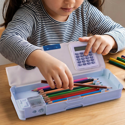 Kids Geometry Box – Multifunction Calculator & Sharpener – detail view