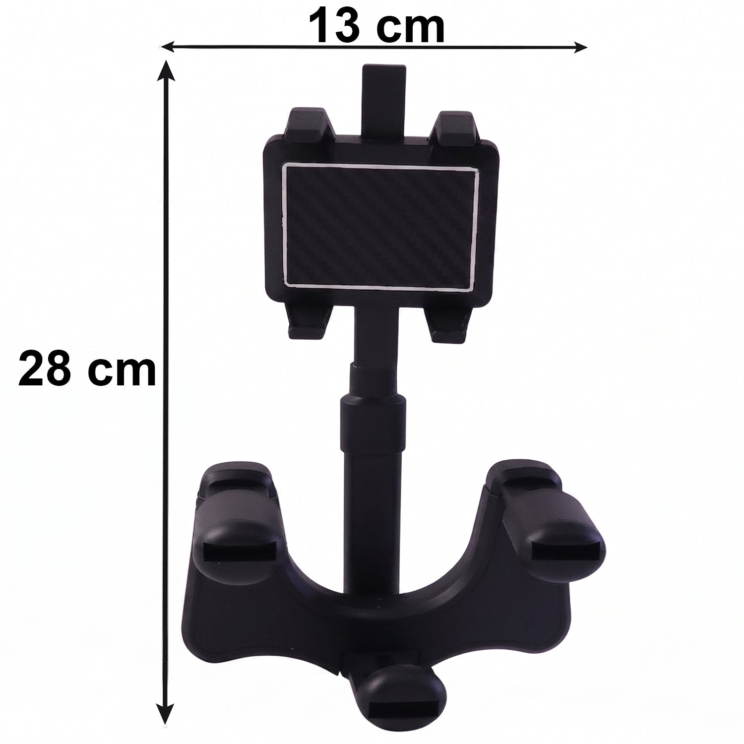 Secure and adjustable mobile holder for vehicle, protects phone over rough roads