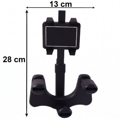 Secure and adjustable mobile holder for vehicle, protects phone over rough roads