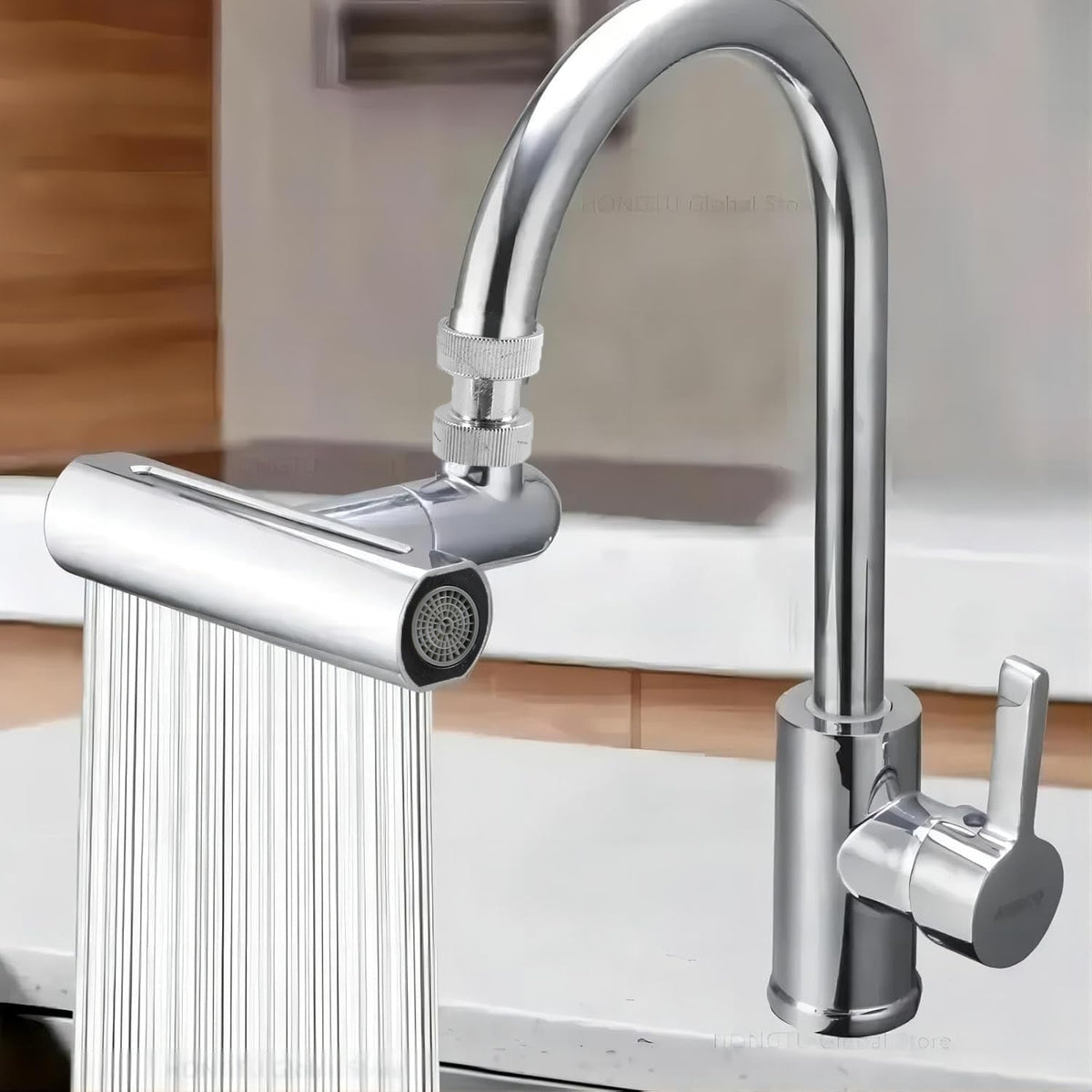 High Pressure Shower Head – Adjustable & Water Saving – close-up