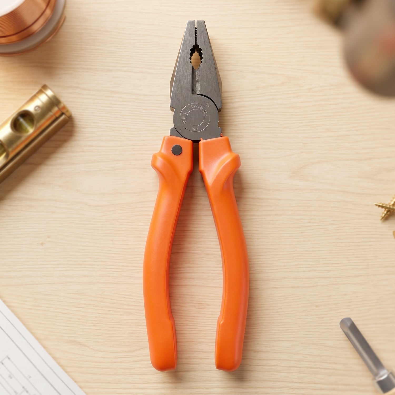 Combination pliers white bg