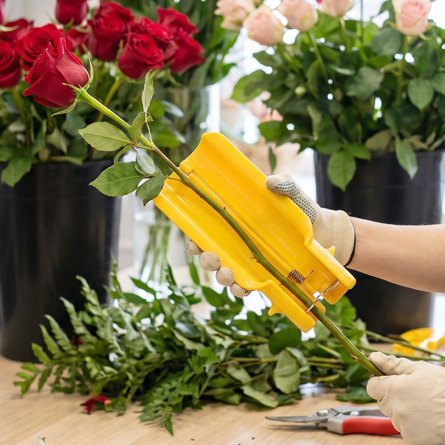 Compact rose stripper tool for quick thorn removal