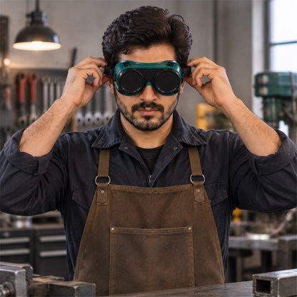 Welding Goggles – Flip-Up Anti-Radiation Protection – detail view
