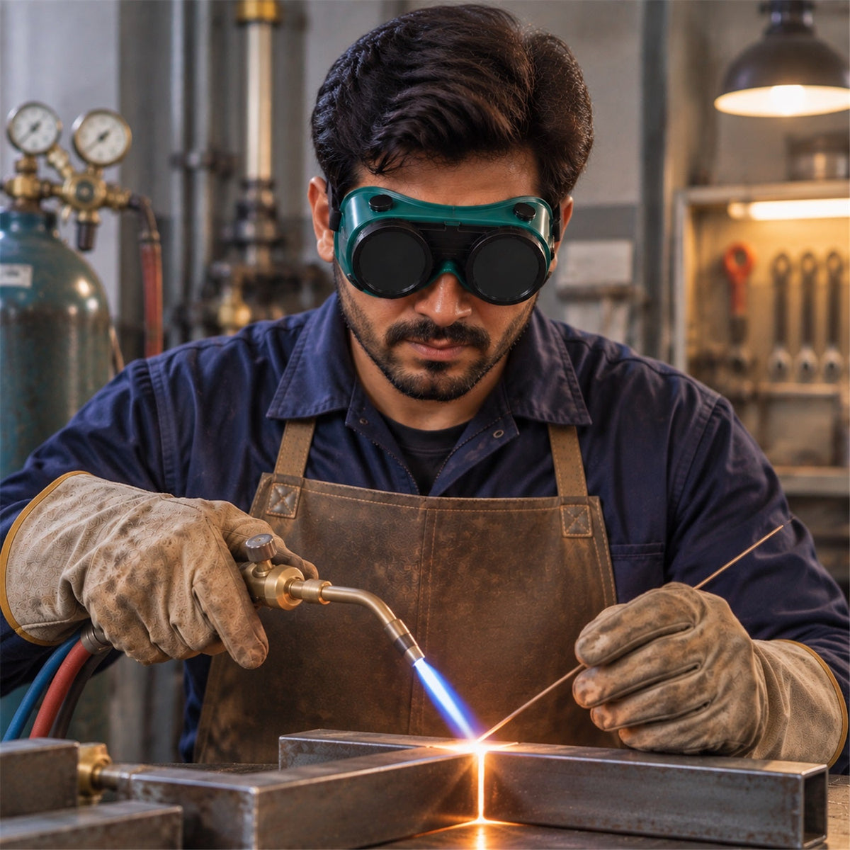 Welding Goggles – Flip-Up Anti-Radiation Protection – close-up
