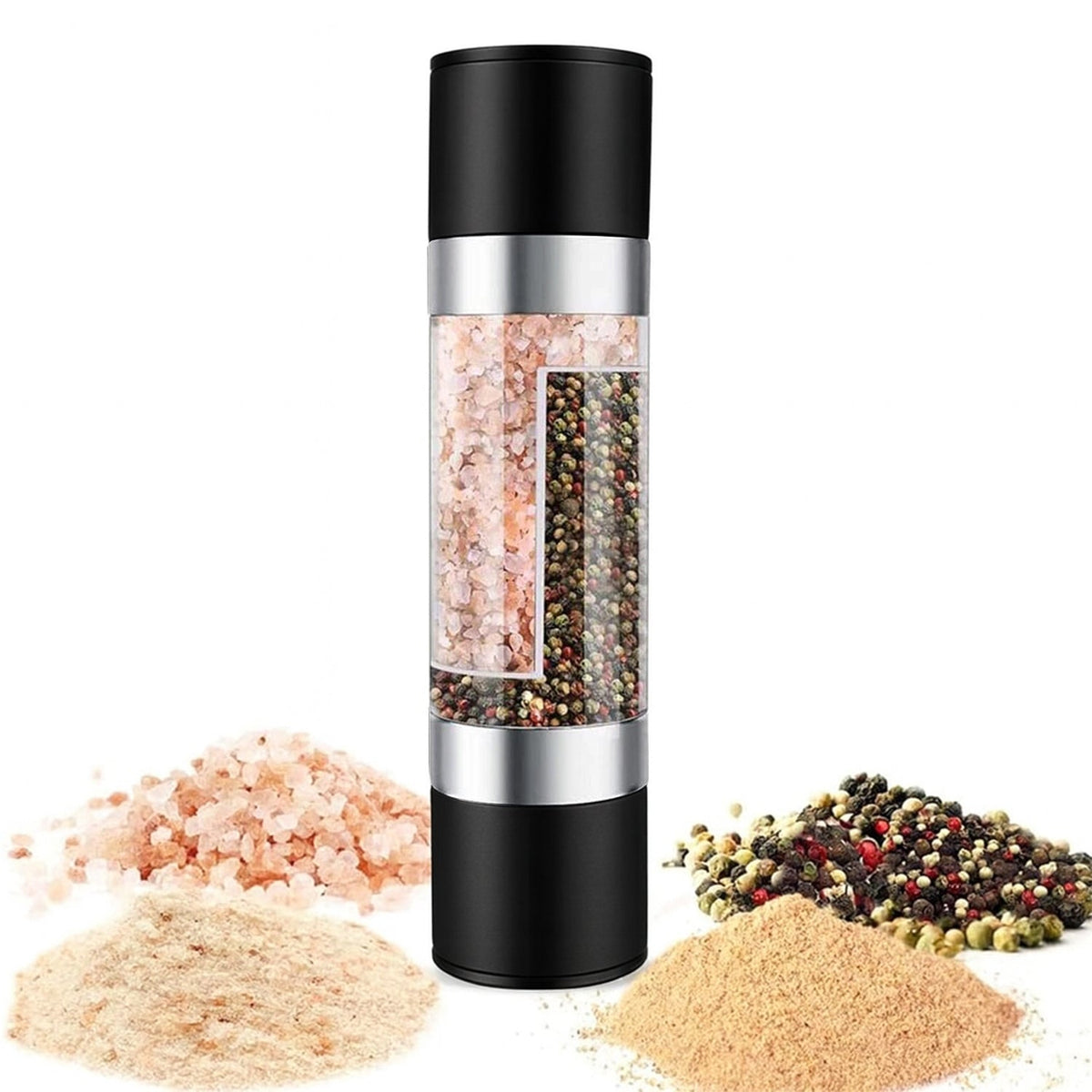 Salt and Pepper Grinder – 2-in-1 Stainless Steel Manual – close-up