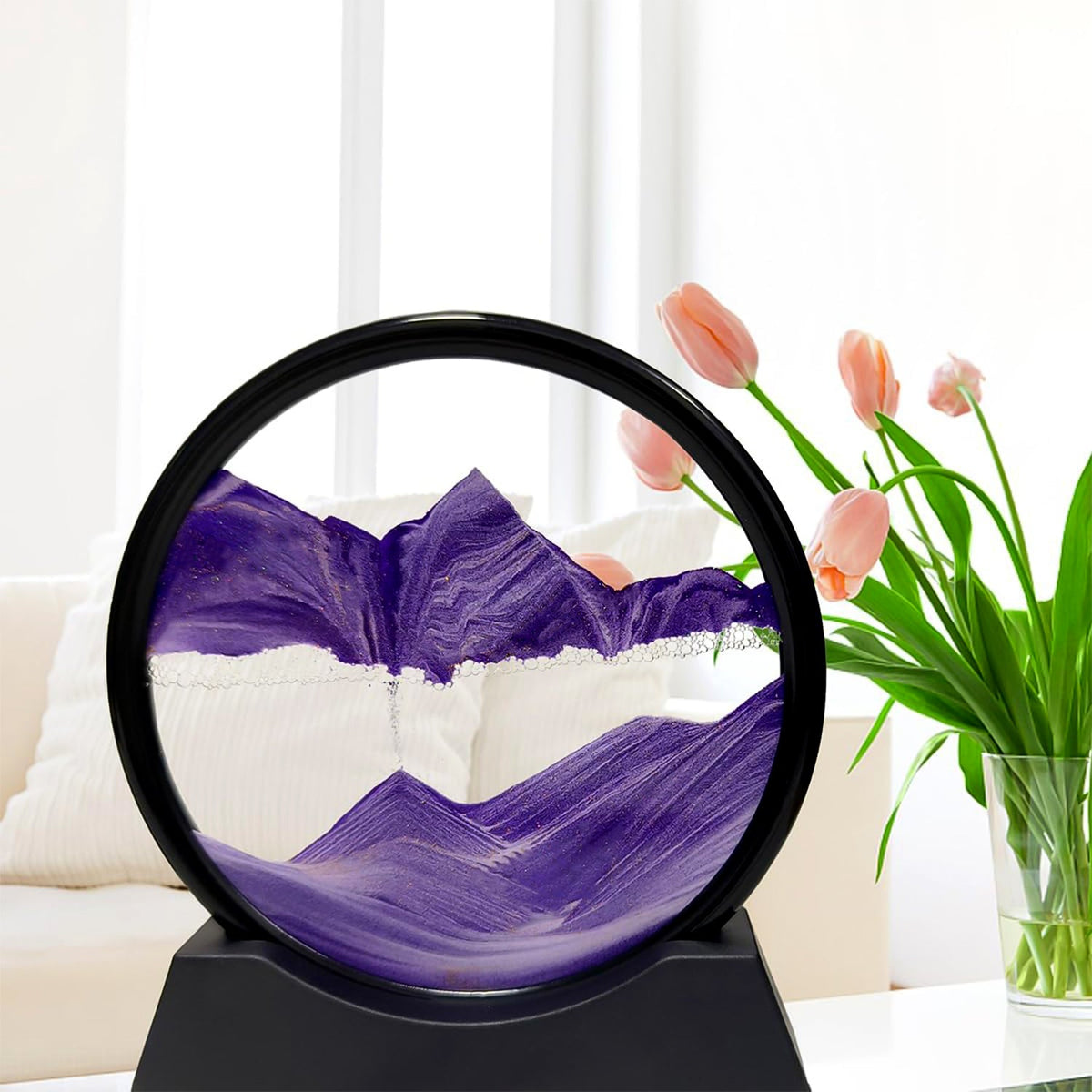 Moving Sand Art – Round Liquid Motion Decor – alternate view