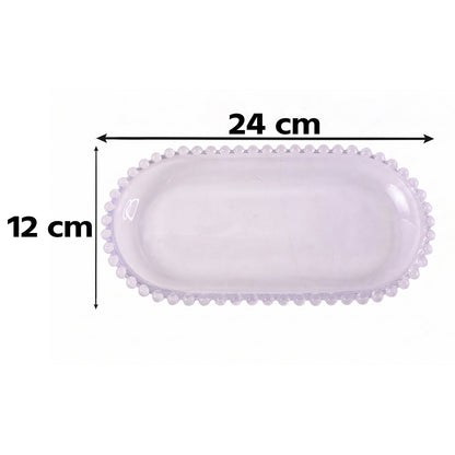 Elegant 9 inch glass serving dish for home and festive use