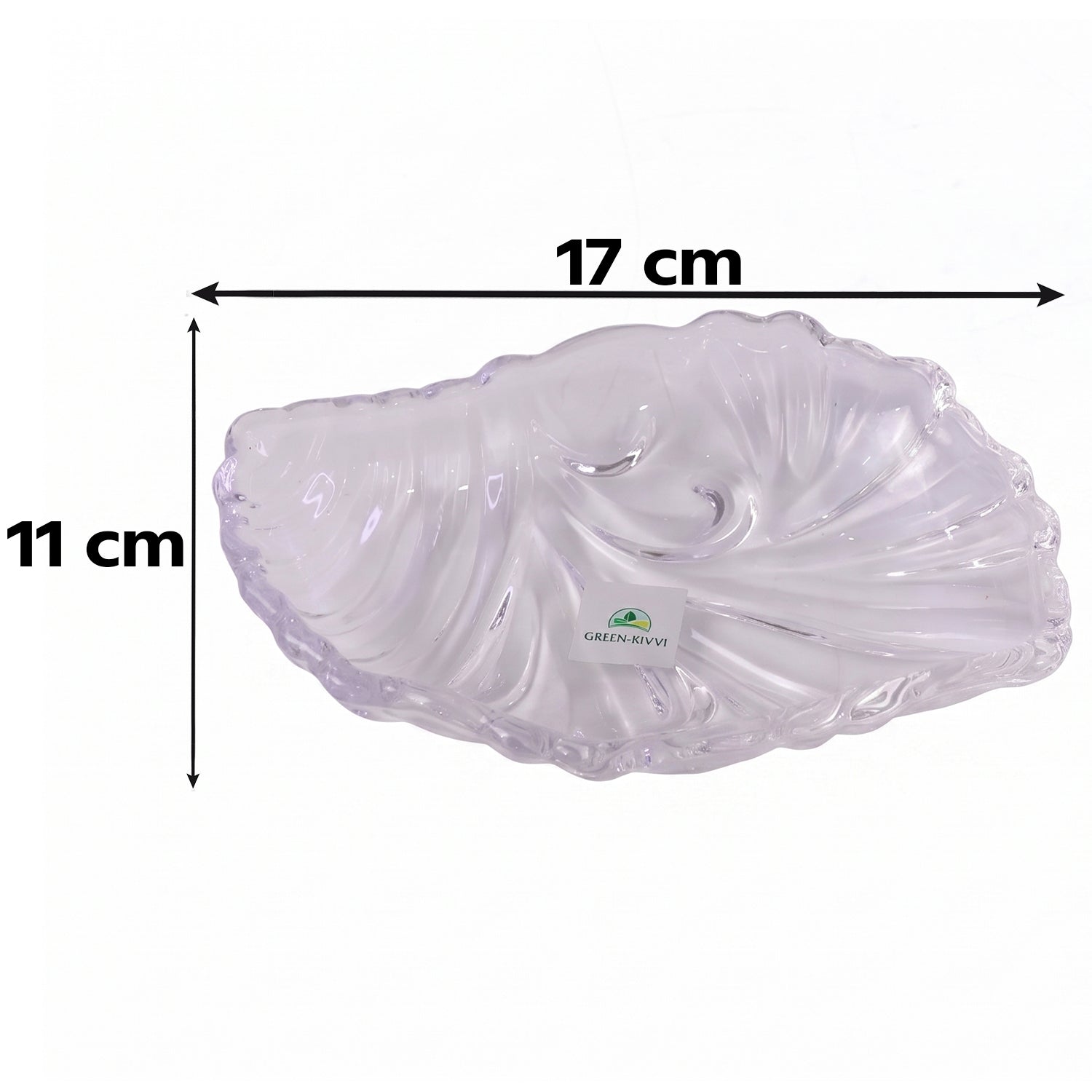 Clear glass turtle showpiece with plate for table decoration