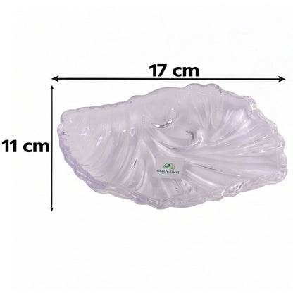 Clear glass turtle showpiece with plate for table decoration