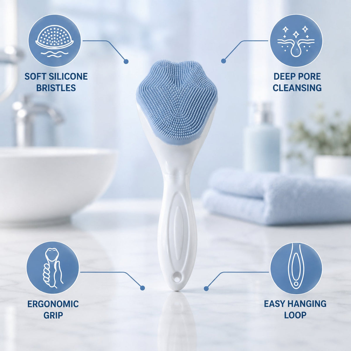 Silicone Face Scrubber – Gentle Exfoliation & Cleansing – view 8
