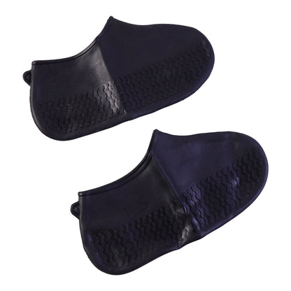 Design of black silicone waterproof rain shoe cover shoe covers