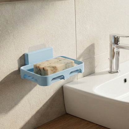 Plastic Soap Dish with Drain Slots – Self-Adhesive Wall – view 7