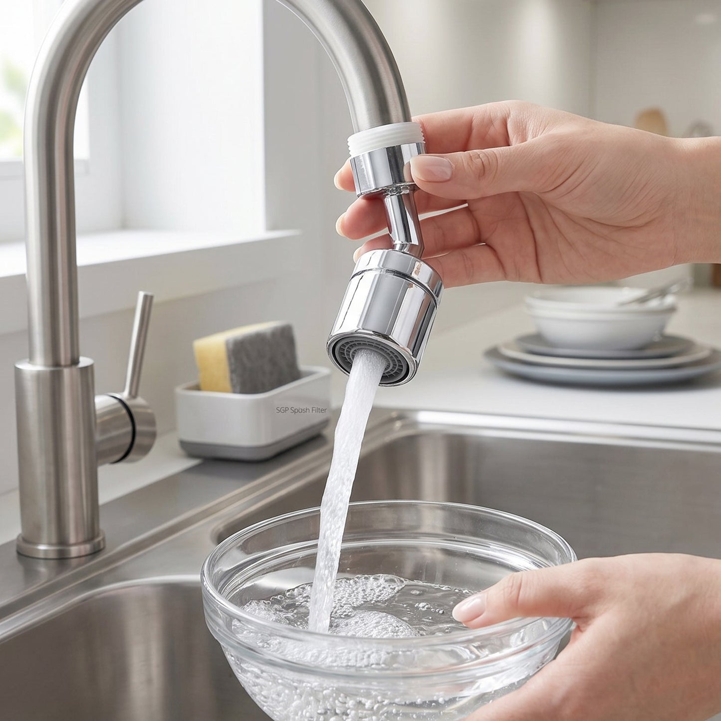 Faucet aerator white bg