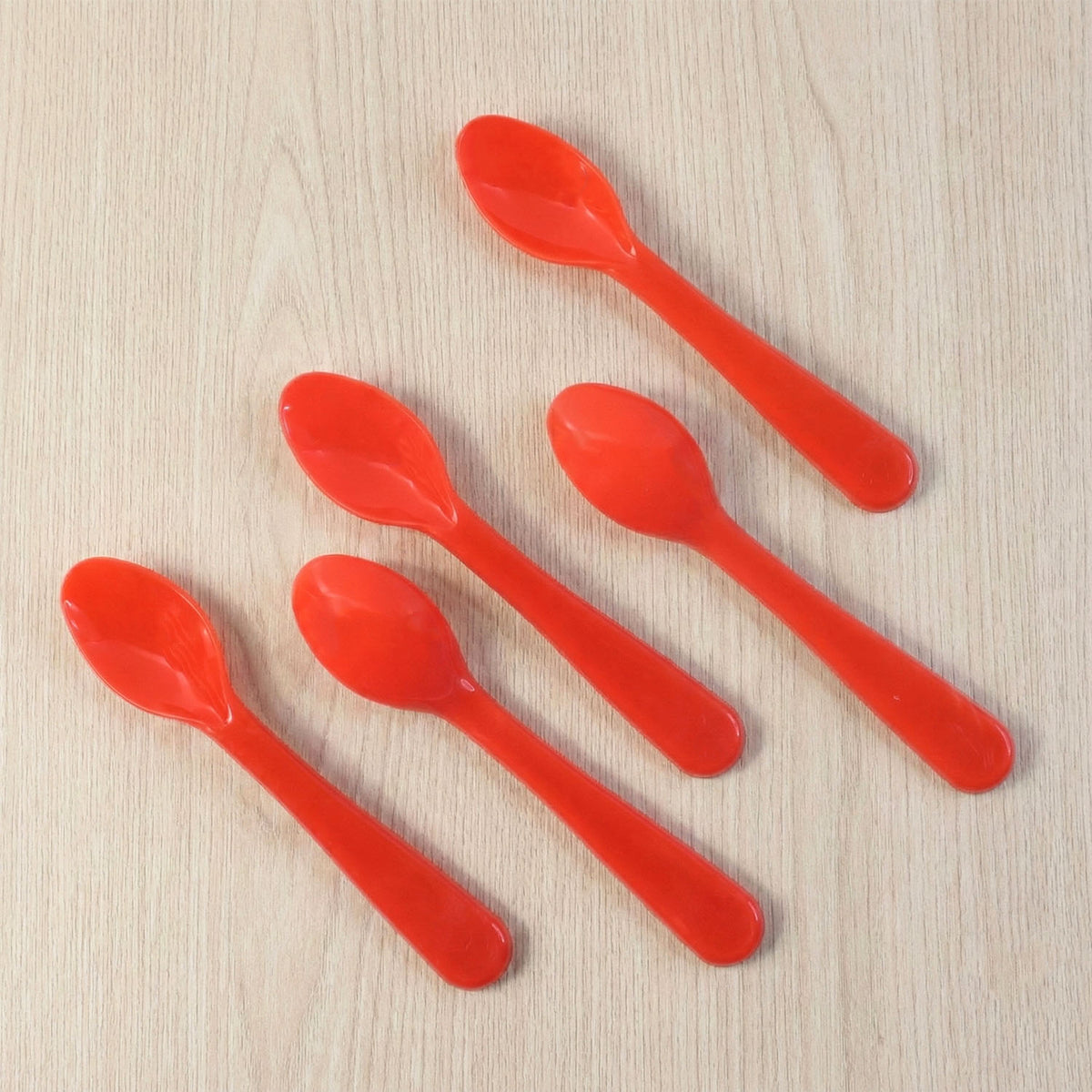 Plastic Spoon set – 5 pc Heat-Resistant ABS – detail view