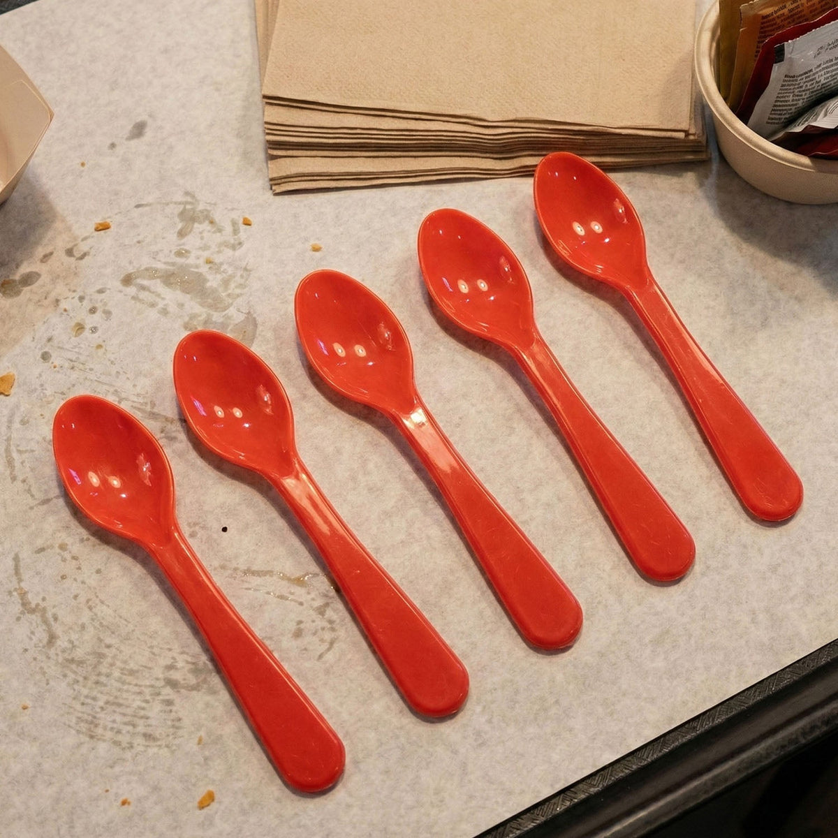 Plastic Spoon set – 5 pc Heat-Resistant ABS – view 6