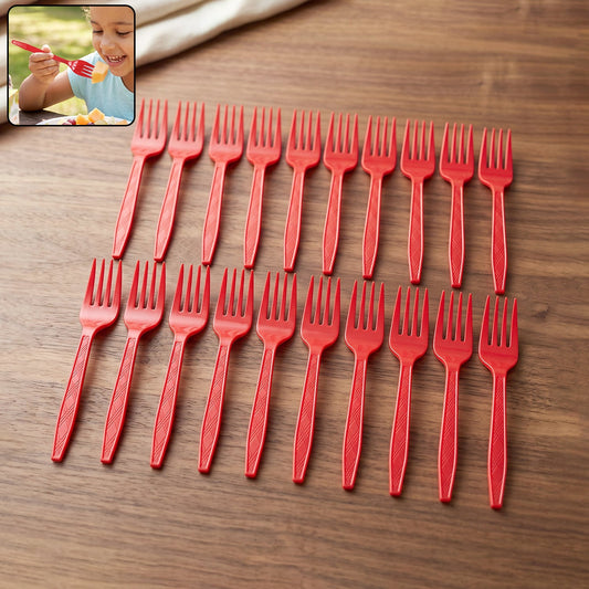 Reusable Plastic Fork 20 pc set Durable Dinner Forks