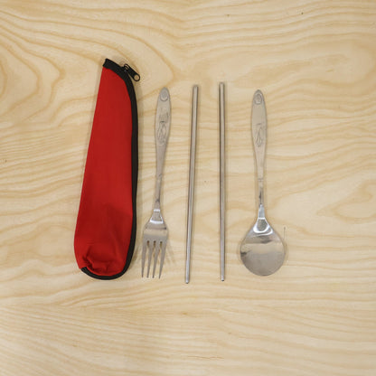 Reusable dining cutlery set for school, office and outings