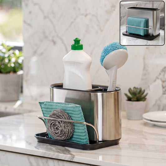 Stainless Steel Sink Caddy Organizer Rack Holder Kitchen