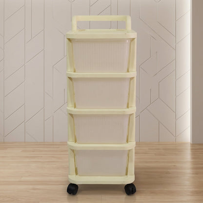 4 drawer utility cart on wheels for easy movement