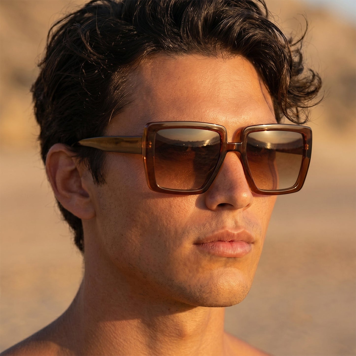 Stylish oversized square sunglasses for men and women