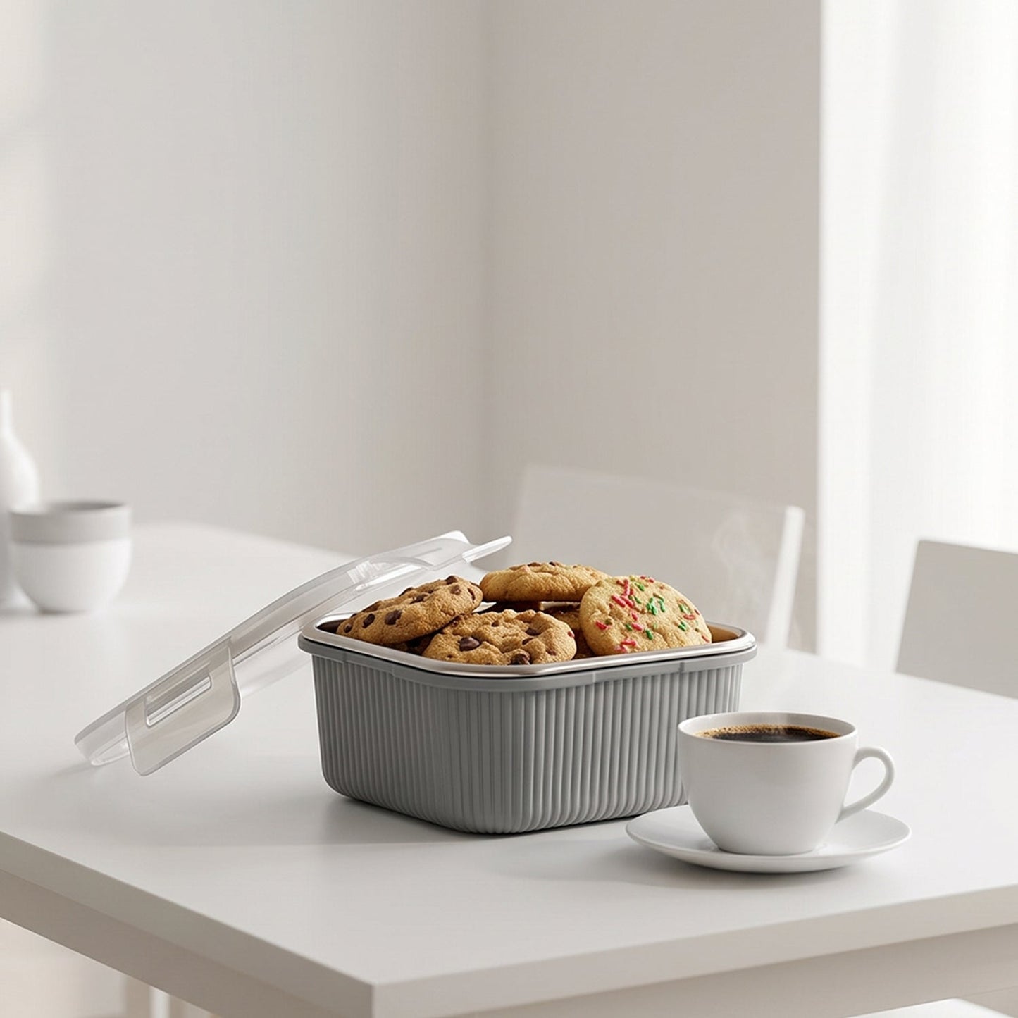 Square Stainless Steel Food Storage Container – 400ml Airtight