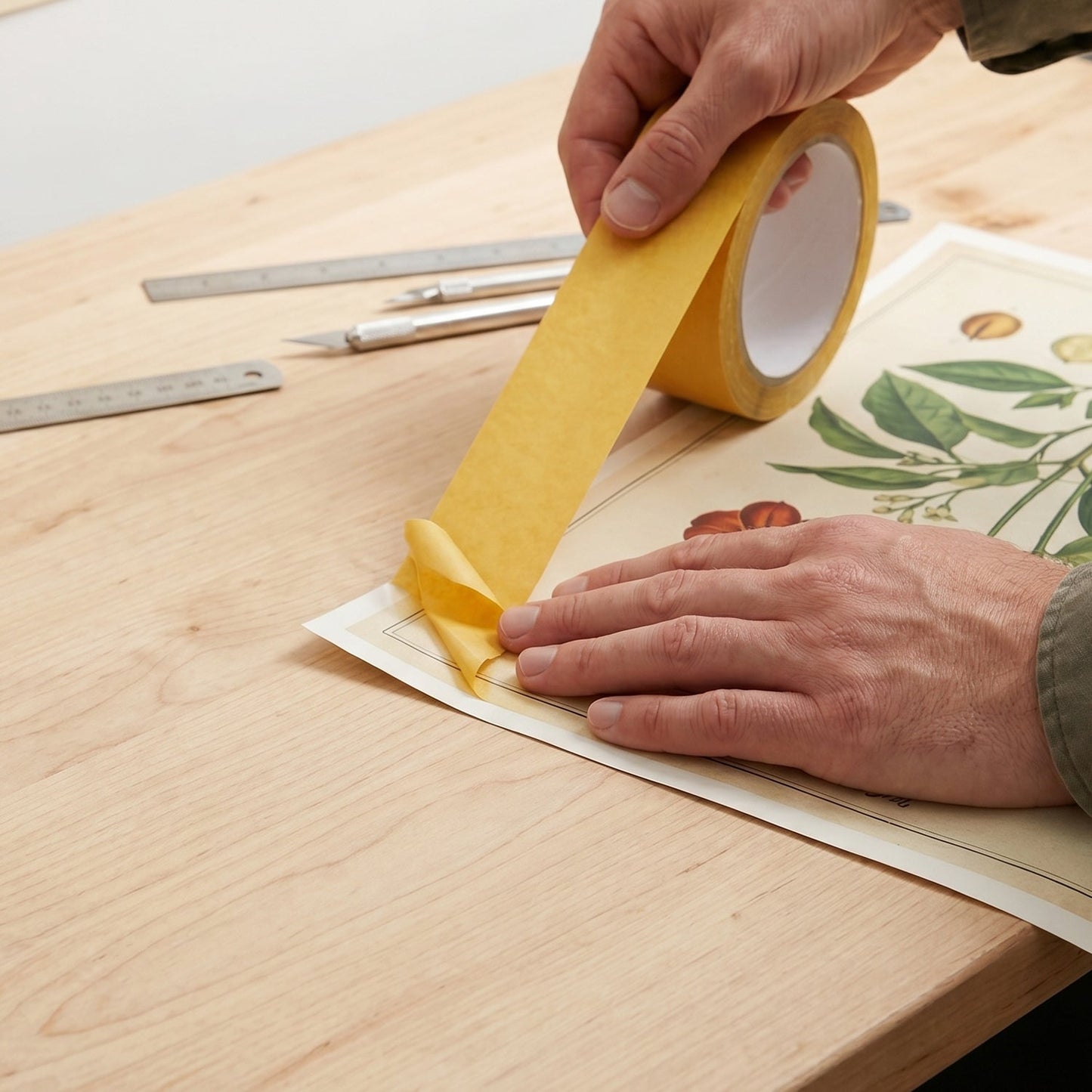 Cut sections of waterproof double-sided tape for projects industrial & scientific