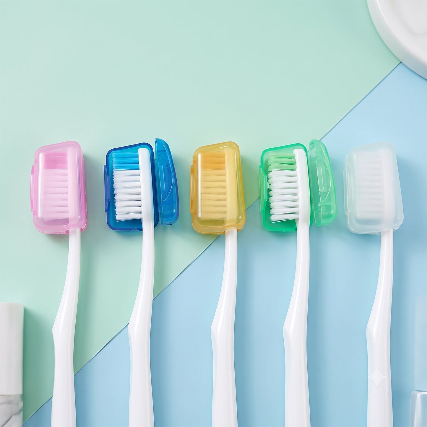 Hygienic toothbrush caps to protect heads on the go