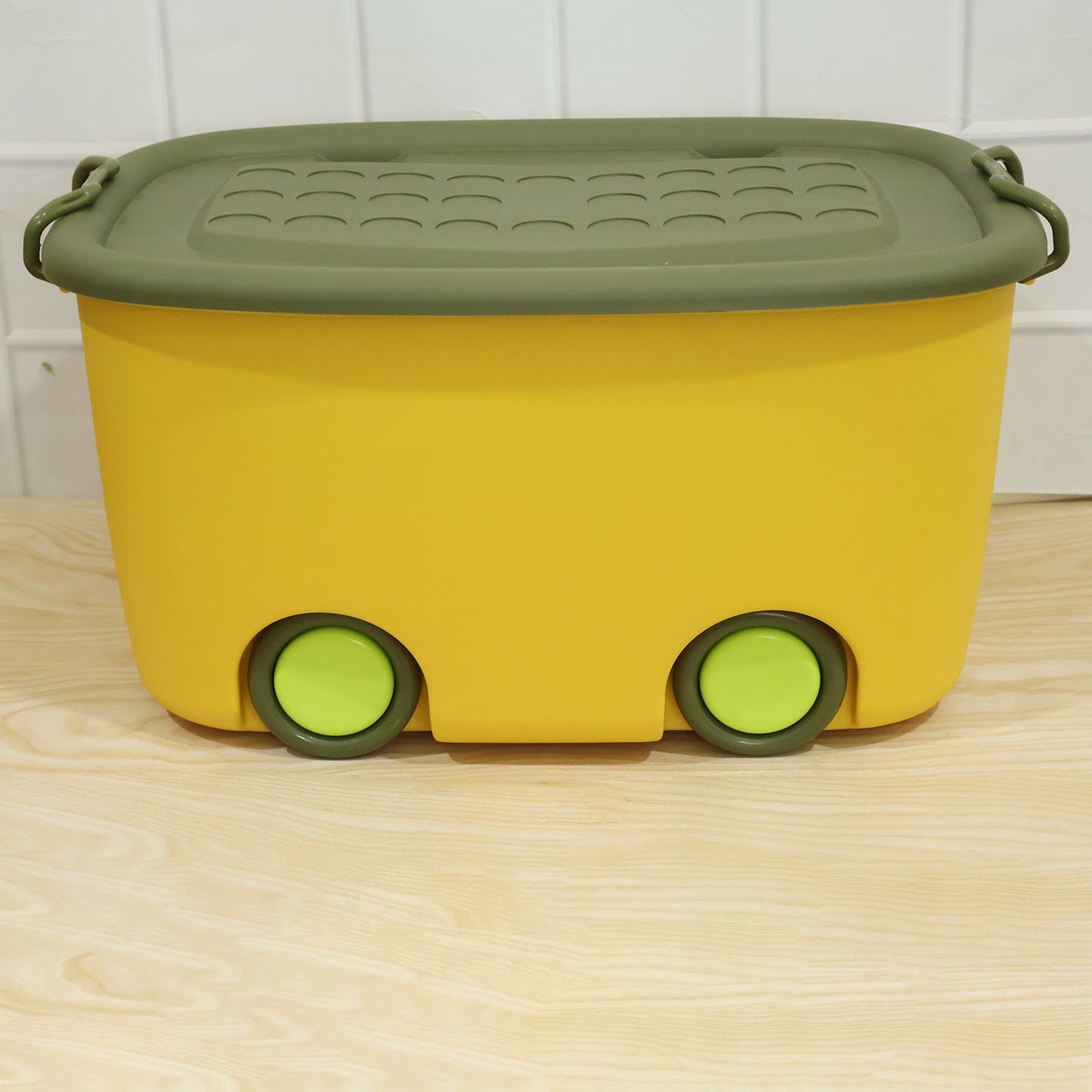 Durable 25 litre wheeled storage box for versatile storage