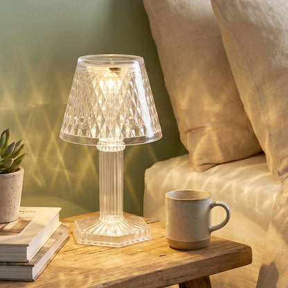 Crystal Table Lamp – Cup Shape LED Bedside Light – close-up