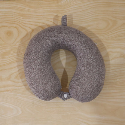Everyday grey neck pillow for planes, buses and desks
