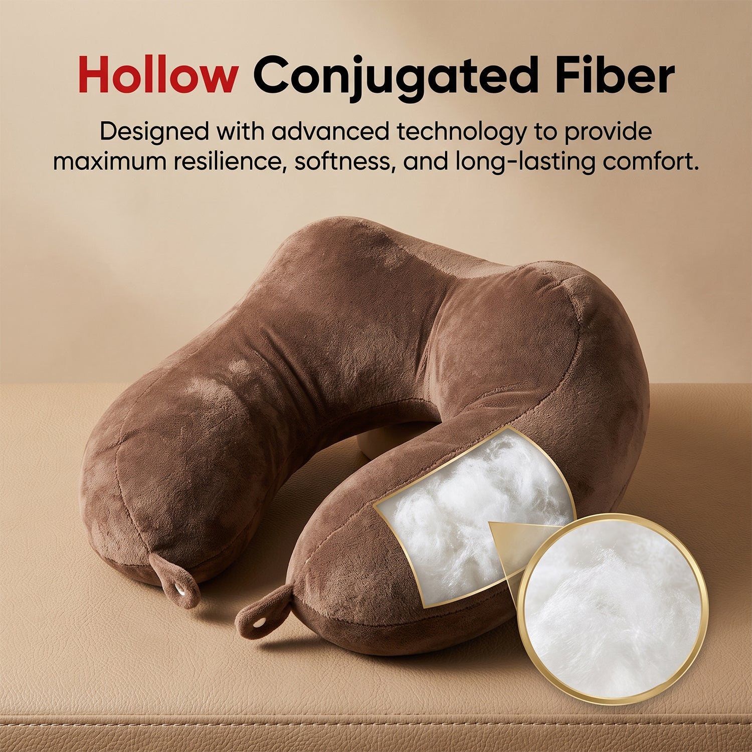Supportive travel cushion to ease neck strain on the go