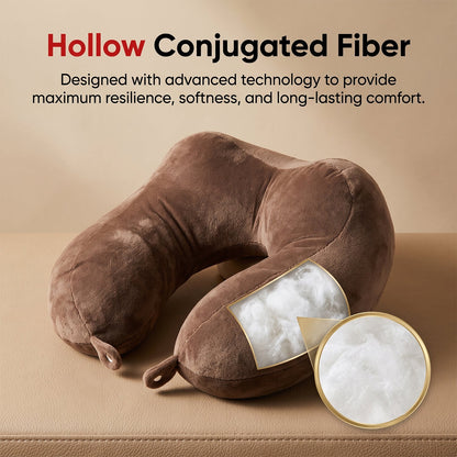 Supportive travel cushion to ease neck strain on the go