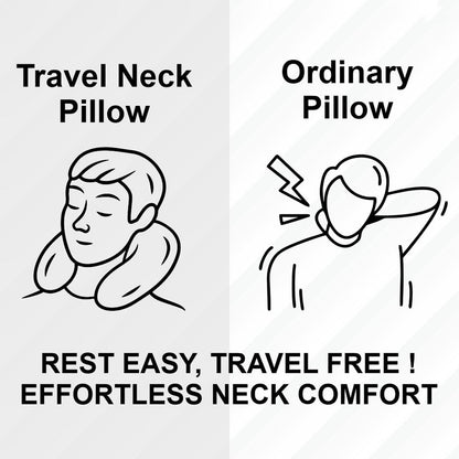 U shaped support pillow for flights, buses and car journeys